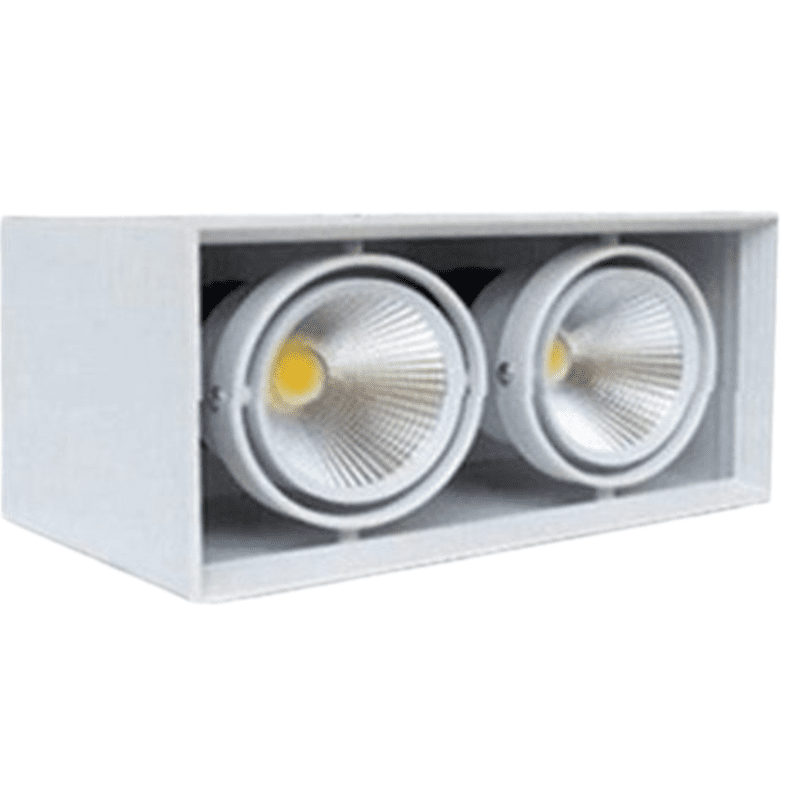 LED Gimble Twin Spot Light 40W Black Body CW